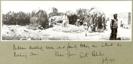 Famille et habitation bédouines, Khan Younis, juillet 1917